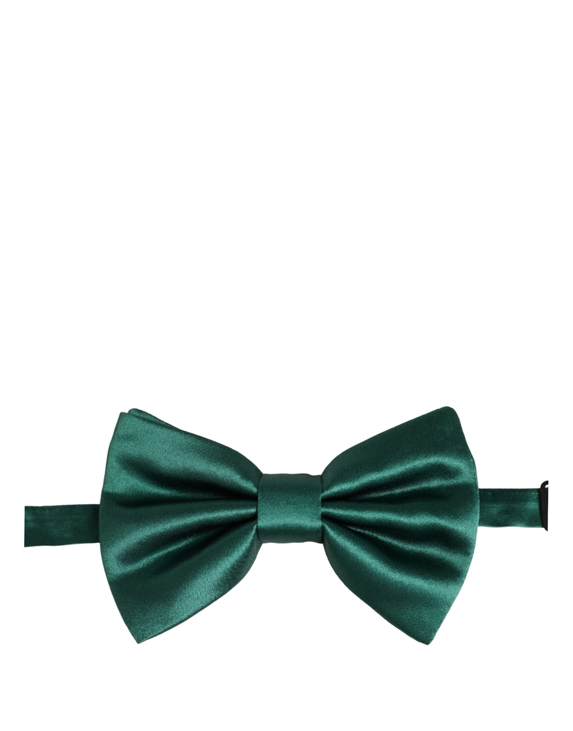 Dolce & Gabbana Dolce & Gabbana Men Green 100% Silk Adjustable Neck Papillon Bow Men's Tie