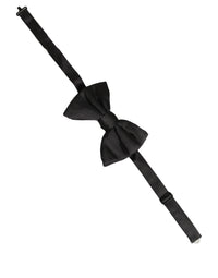 Dolce & Gabbana Dolce & Gabbana Men Black 100% Silk Adjustable Neck Papillon Bow Men's Tie