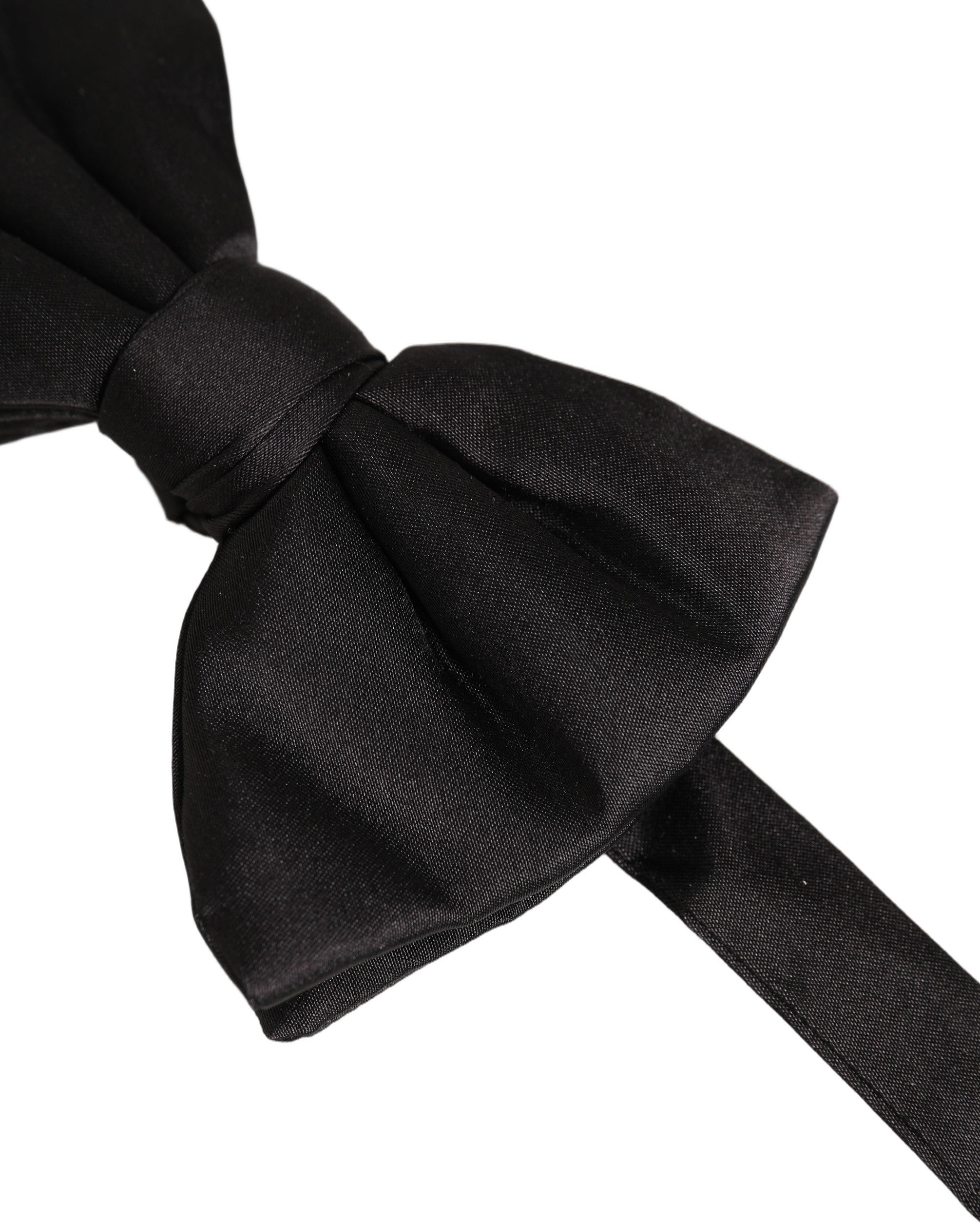 Dolce & Gabbana Dolce & Gabbana Men Black 100% Silk Adjustable Neck Papillon Bow Men's Tie