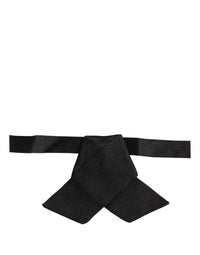 Dolce & Gabbana Dolce & Gabbana Men Black 100% SIlk Adjustable Neck Papillon Bow Men's Tie