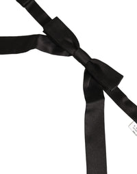 Dolce & Gabbana Dolce & Gabbana Men Black 100% SIlk Adjustable Neck Papillon Bow Men's Tie