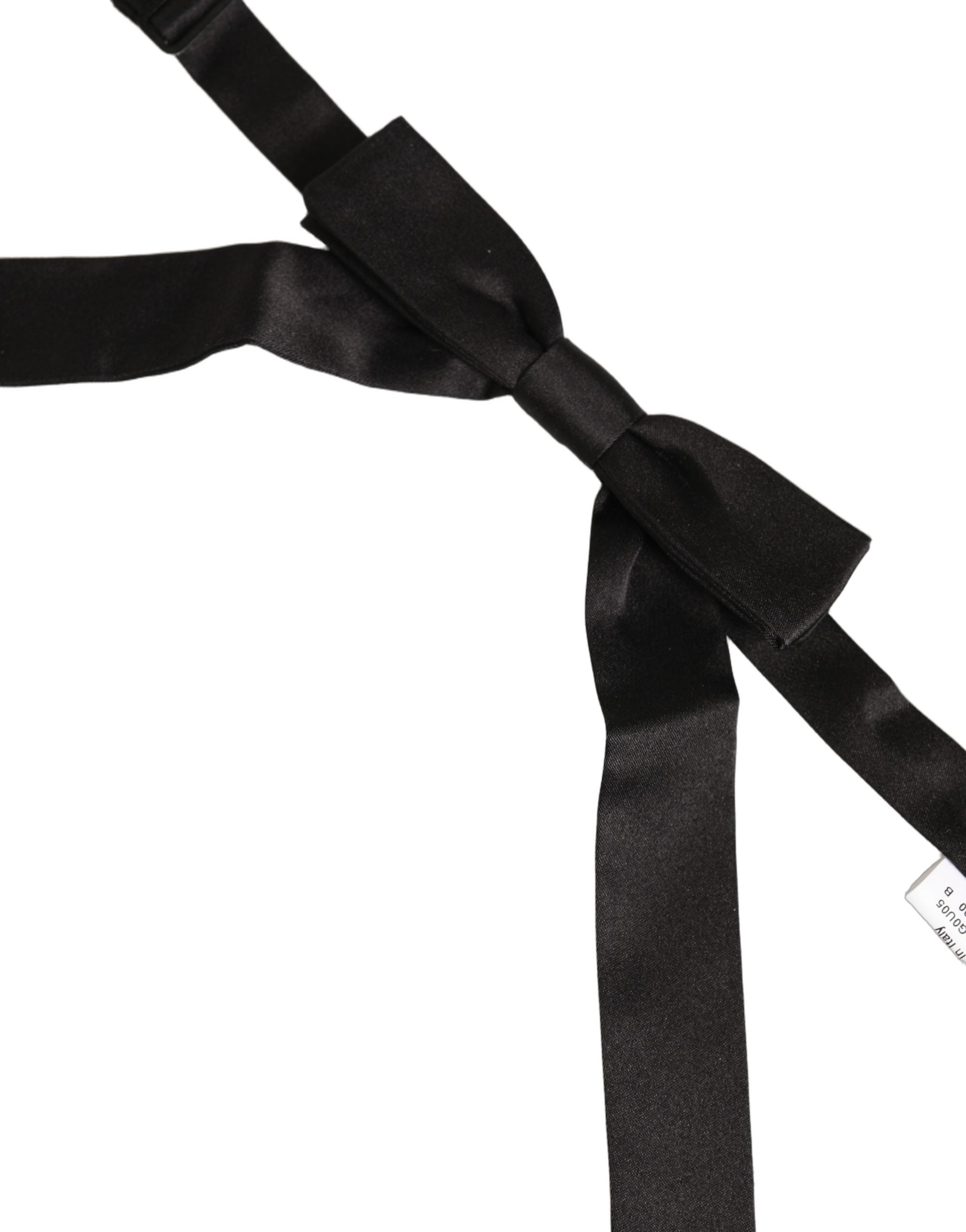 Dolce & Gabbana Dolce & Gabbana Men Black 100% SIlk Adjustable Neck Papillon Bow Men's Tie