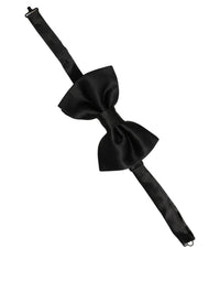 Dolce & Gabbana Dolce & Gabbana Men Black 100% Silk Adjustable Neck Papillon Bow Men's Tie