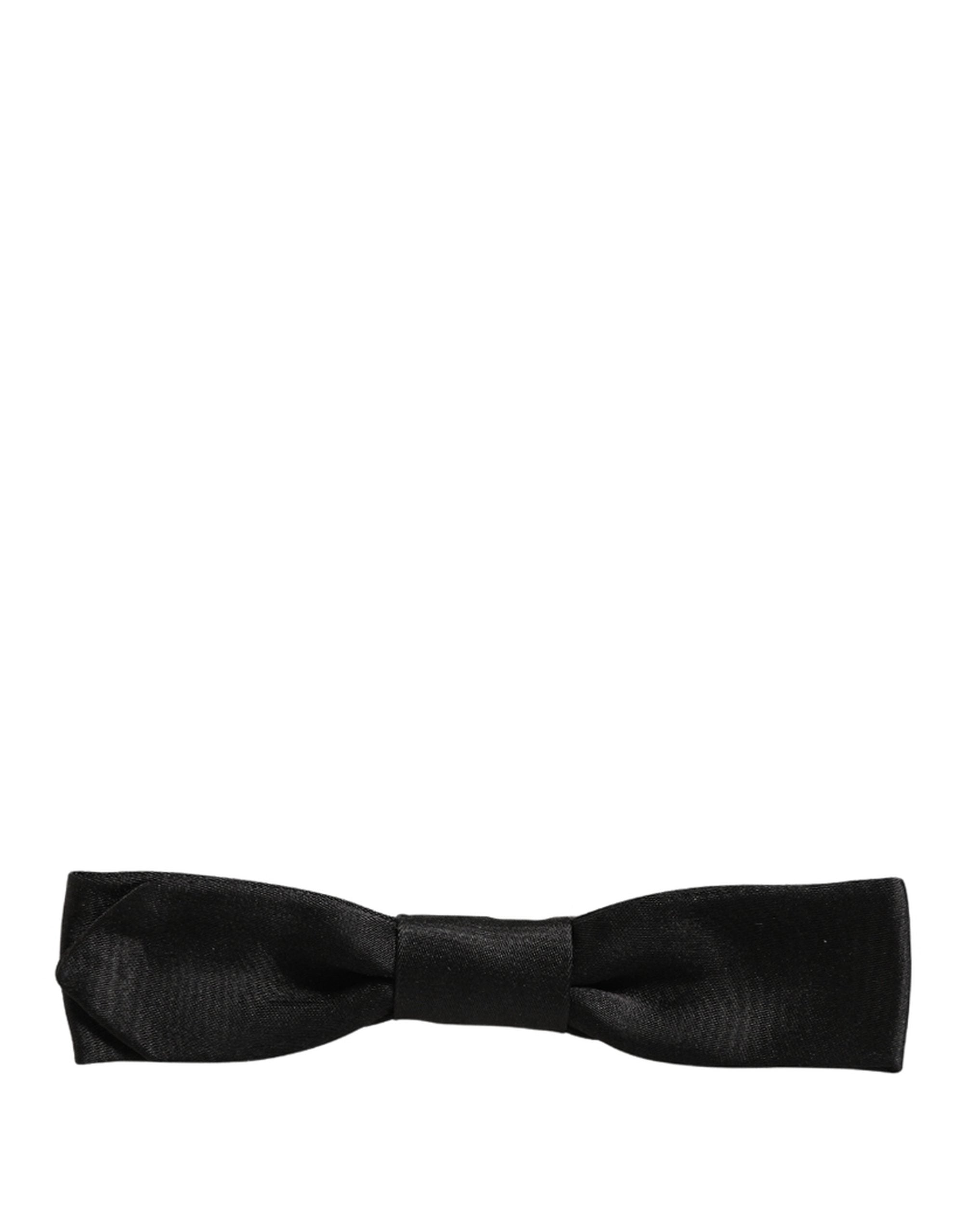Dolce & Gabbana Dolce & Gabbana Men Black 100% SIlk Adjustable Neck Papillon Bow Men's Tie