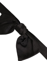 Dolce & Gabbana Dolce & Gabbana Men Black 100% SIlk Adjustable Neck Papillon Bow Men's Tie
