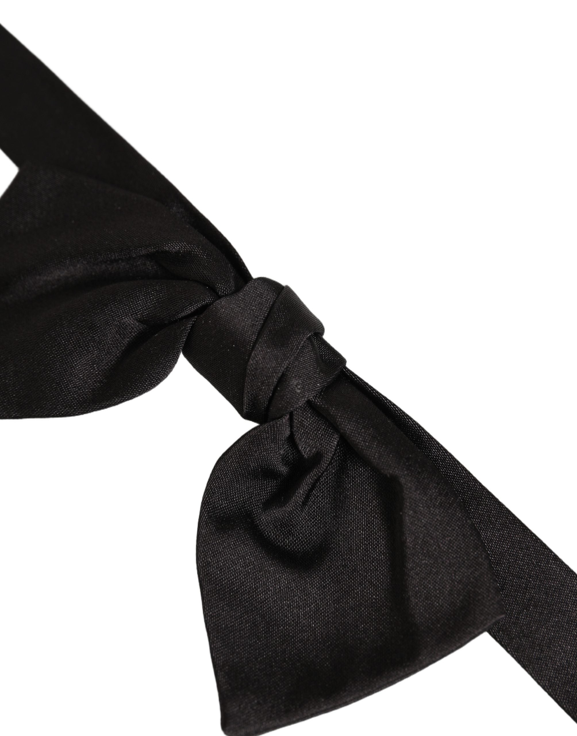 Dolce & Gabbana Dolce & Gabbana Men Black 100% SIlk Adjustable Neck Papillon Bow Men's Tie