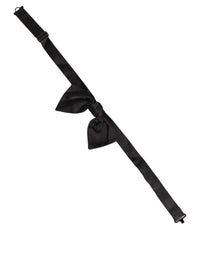 Dolce & Gabbana Dolce & Gabbana Men Black 100% SIlk Adjustable Neck Papillon Bow Men's Tie