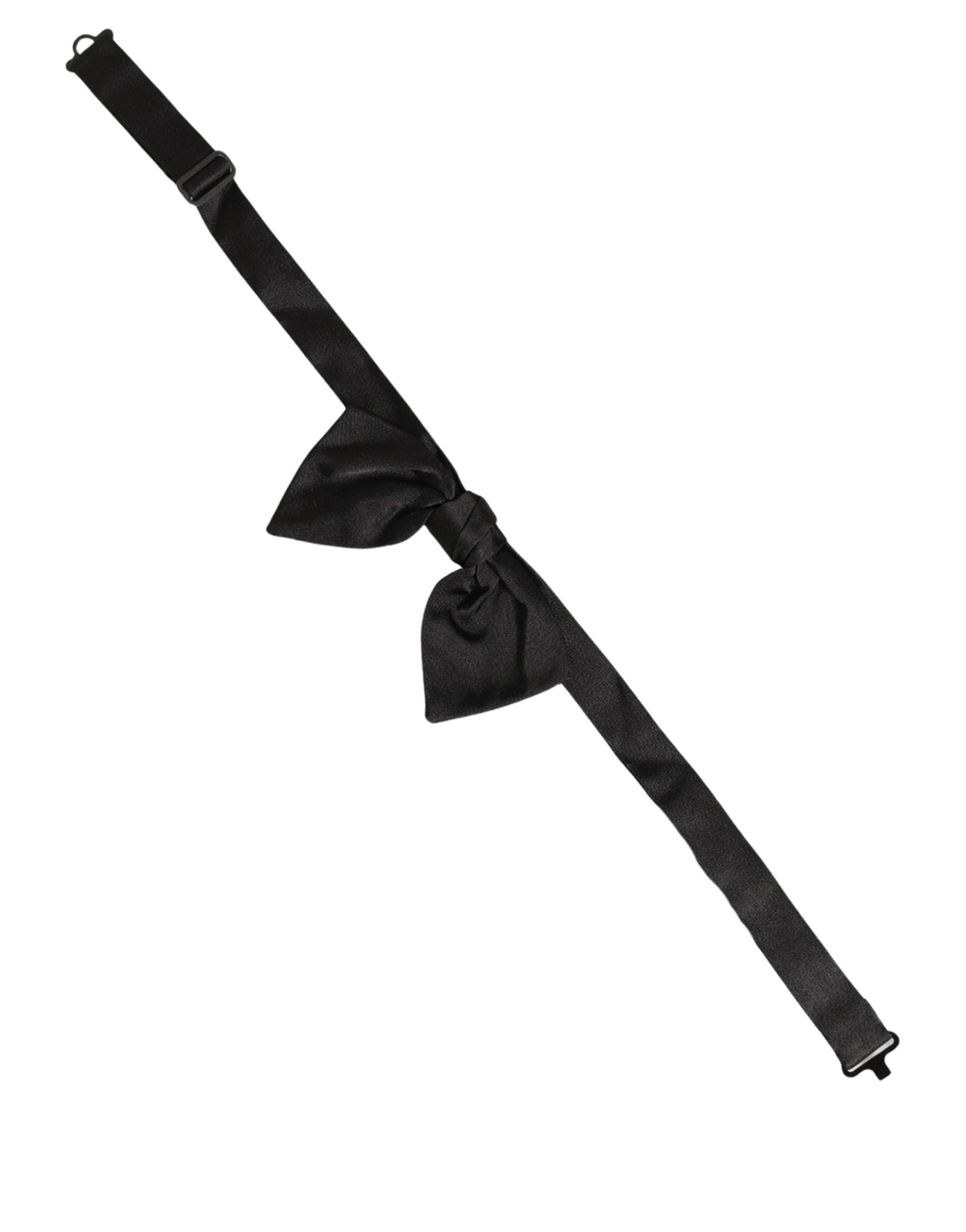 Dolce & Gabbana Dolce & Gabbana Men Black 100% SIlk Adjustable Neck Papillon Bow Men's Tie