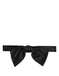 Dolce & Gabbana Dolce & Gabbana Men Black 100% SIlk Adjustable Neck Papillon Bow Men's Tie
