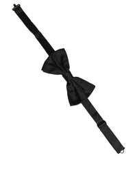 Dolce & Gabbana Dolce & Gabbana Men Black 100% Silk Adjustable Neck Papillon Bow Men's Tie