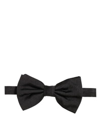 Dolce & Gabbana Dolce & Gabbana Men Black 100% Silk Adjustable Neck Papillon Bow Men's Tie