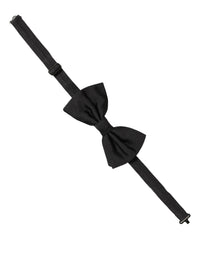 Dolce & Gabbana Dolce & Gabbana Men Black 100% Silk Adjustable Neck Papillon Bow Men's Tie
