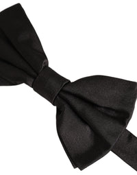 Dolce & Gabbana Dolce & Gabbana Men Black 100% Silk Adjustable Neck Papillon Bow Men's Tie