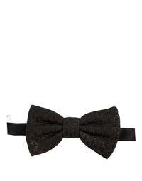 Dolce & Gabbana Dolce & Gabbana Men Brown 100% Silk Adjustable Neck Papillon Bow Men's Tie