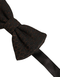 Dolce & Gabbana Dolce & Gabbana Men Brown 100% Silk Adjustable Neck Papillon Bow Men's Tie