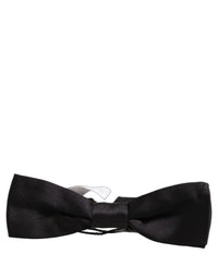 Dolce & Gabbana Dolce & Gabbana Men Black 100% Silk Adjustable Neck Papillon Bow Men's Tie