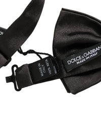 Dolce & Gabbana Dolce & Gabbana Men Black 100% Silk Adjustable Neck Papillon Bow Men's Tie