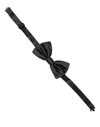 Dolce & Gabbana Dolce & Gabbana Men Black 100% Silk Adjustable Neck Papillon Bow Men's Tie