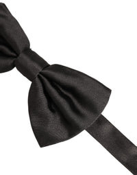 Dolce & Gabbana Dolce & Gabbana Men Black 100% Silk Adjustable Neck Papillon Bow Men's Tie