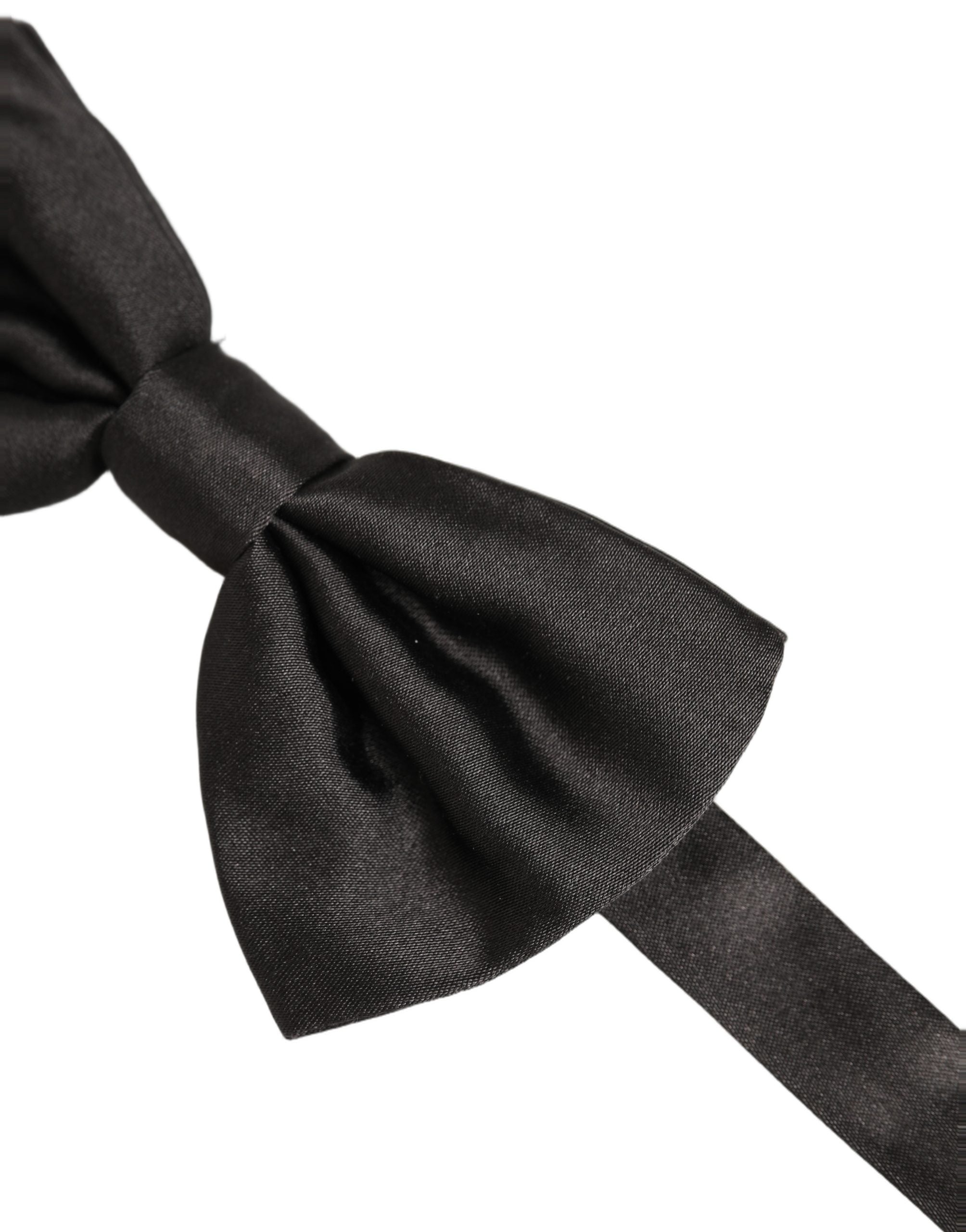 Dolce & Gabbana Dolce & Gabbana Men Black 100% Silk Adjustable Neck Papillon Bow Men's Tie