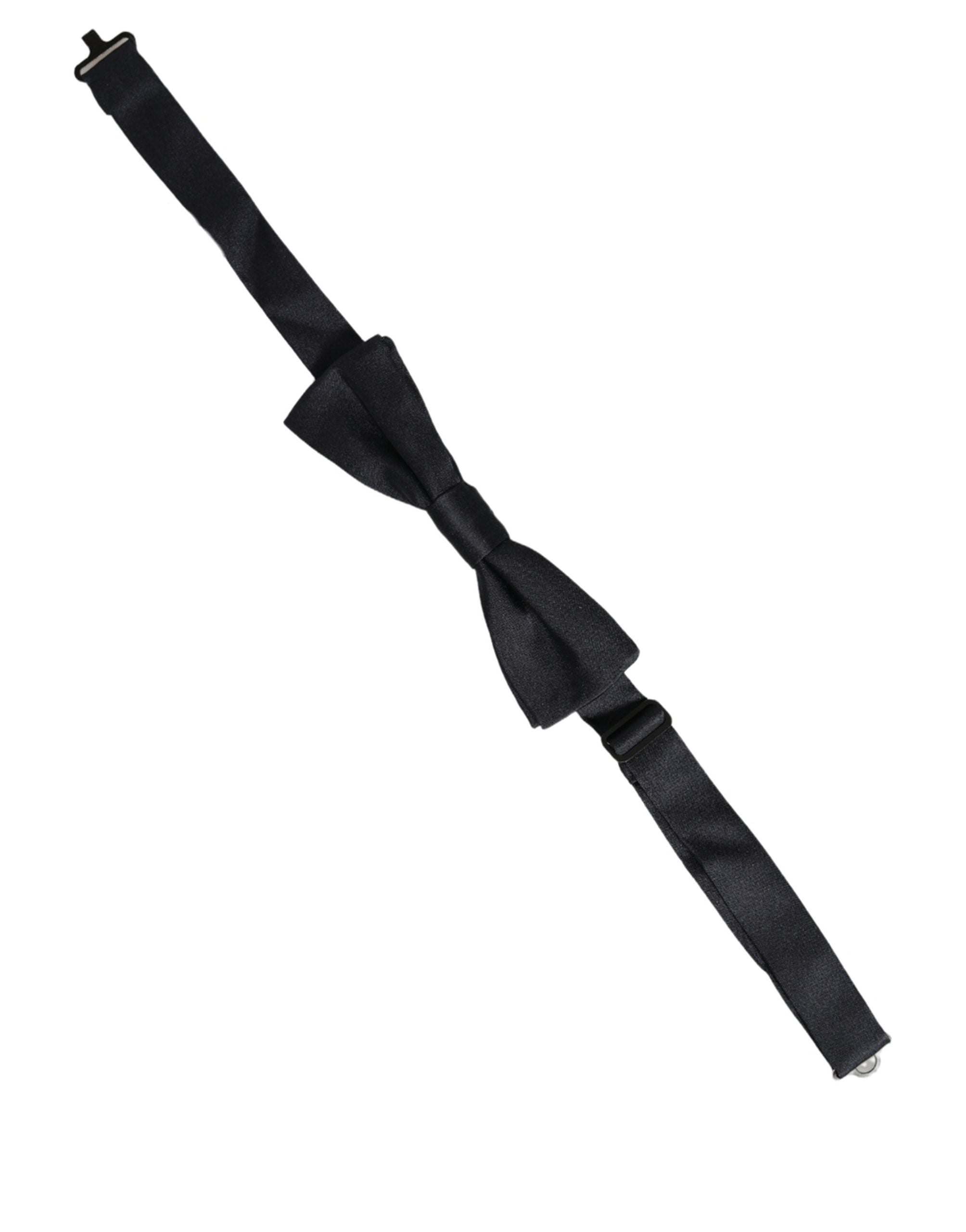 Dolce & Gabbana Dolce & Gabbana Men Black 100% Silk Adjustable Neck Papillon Bow Men's Tie