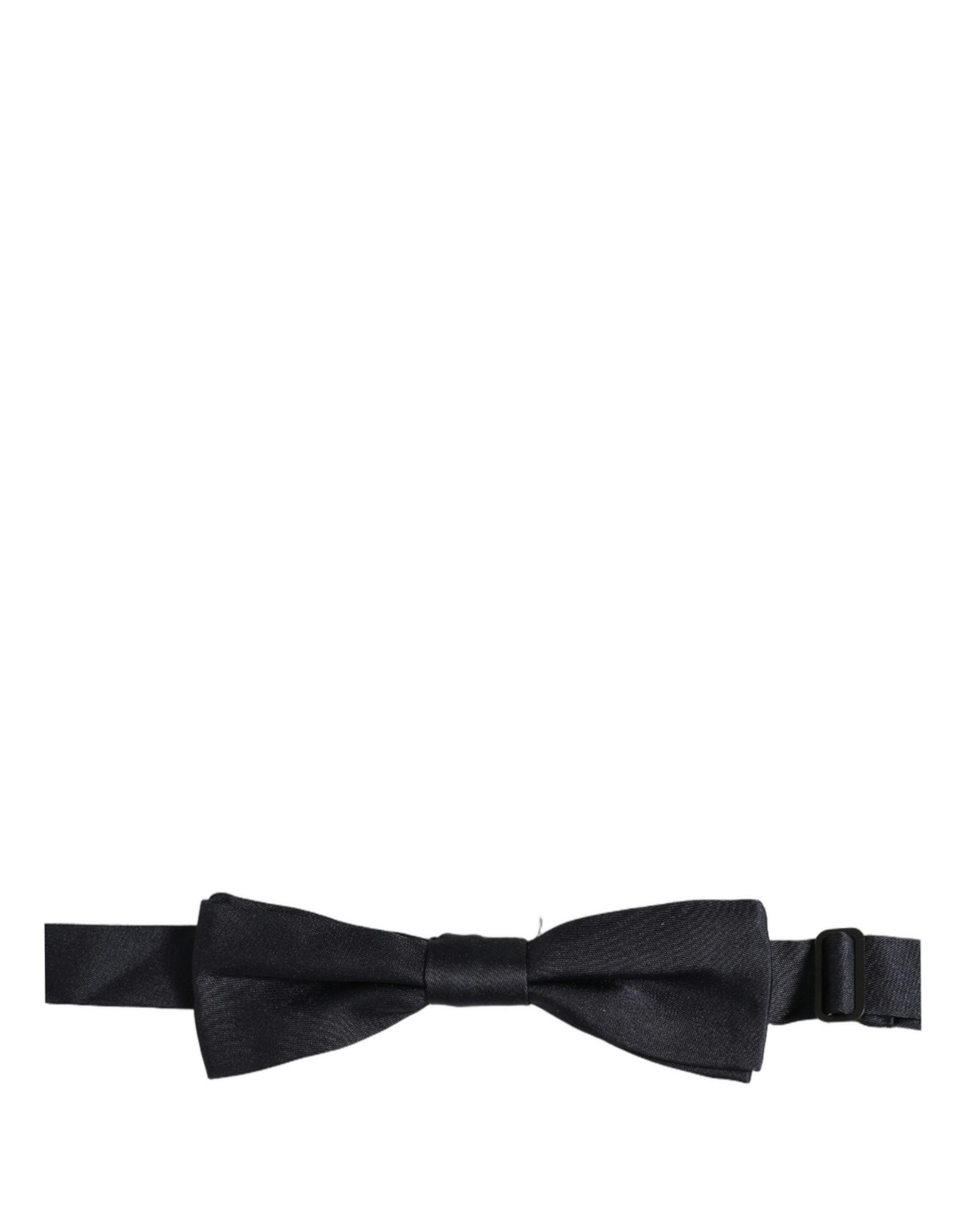 Dolce & Gabbana Dolce & Gabbana Men Black 100% Silk Adjustable Neck Papillon Bow Men's Tie