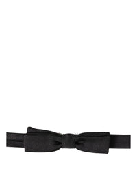 Dolce & Gabbana Dolce & Gabbana Men Black 100% SIlk Adjustable Neck Papillon Bow Men's Tie