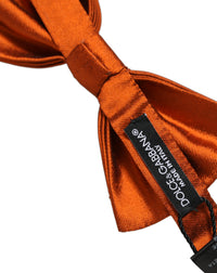 Dolce & Gabbana Dolce & Gabbana Men Orange 100% SIlk Adjustable Neck Papillon Bow Men's Tie