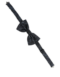 Dolce & Gabbana Dolce & Gabbana Men Black Blue Paisley Adjustable Neck Papillon Bow Men's Tie