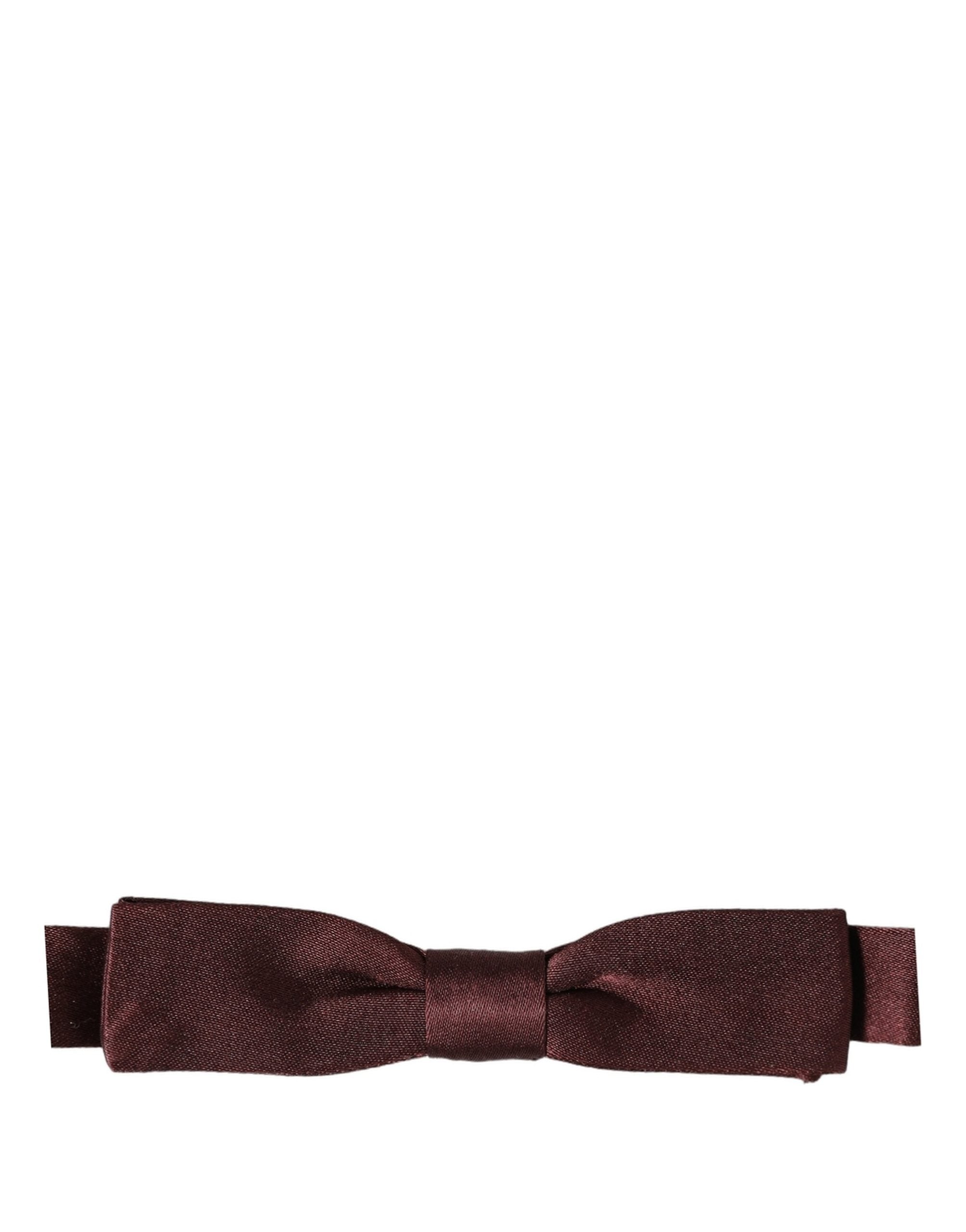 Dolce & Gabbana Dolce & Gabbana Men Brown 100% Silk Adjustable Neck Papillon Bow Men's Tie