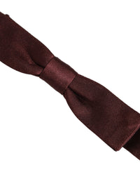 Dolce & Gabbana Dolce & Gabbana Men Brown 100% Silk Adjustable Neck Papillon Bow Men's Tie