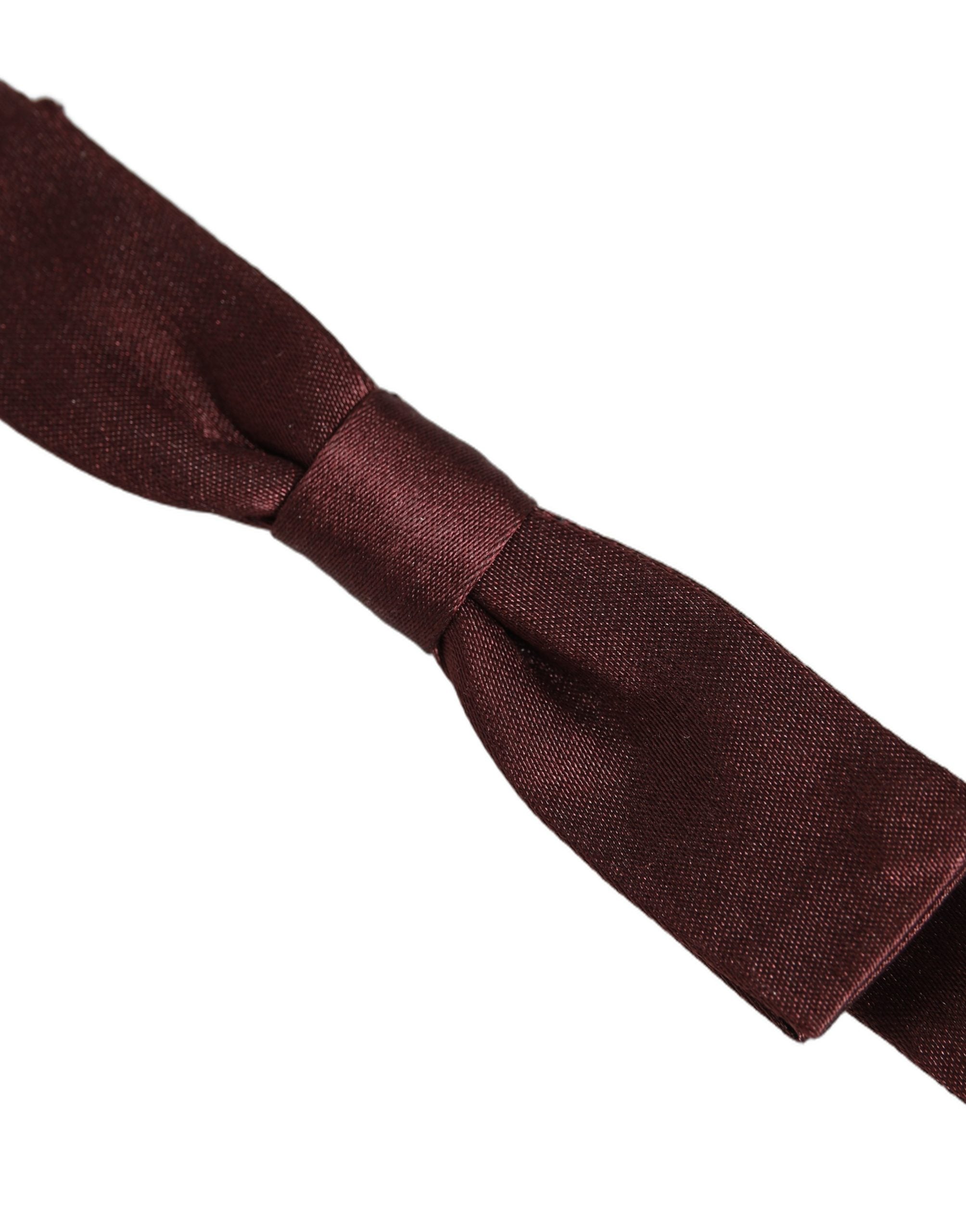 Dolce & Gabbana Dolce & Gabbana Men Brown 100% Silk Adjustable Neck Papillon Bow Men's Tie