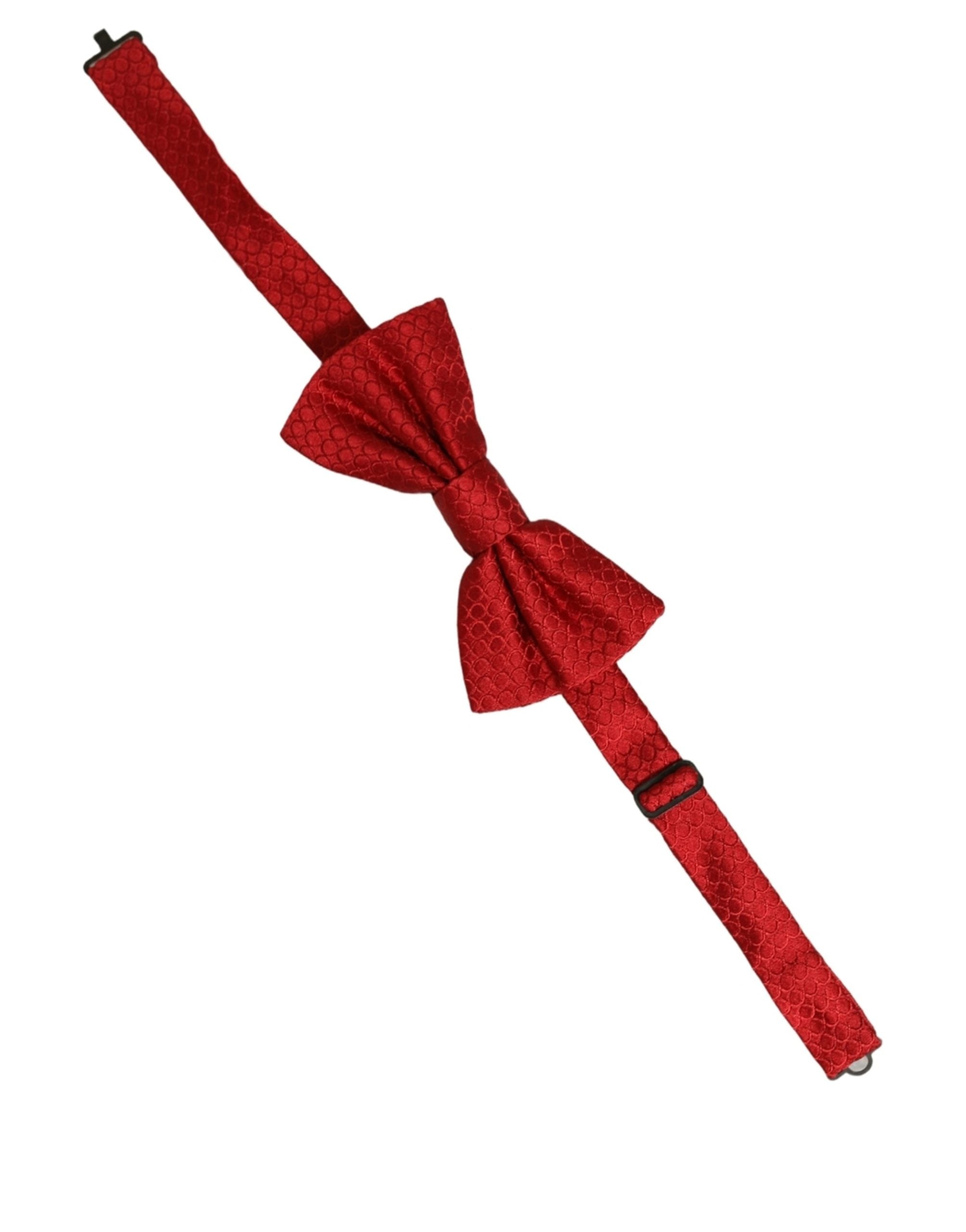 Dolce & Gabbana Dolce & Gabbana Men Red 100% Silk Adjustable Neck Papillon Bow Men's Tie