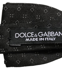 Dolce & Gabbana Dolce & Gabbana Black Diamond Pattern Adjustable Neck Papillon Bow Men's Tie