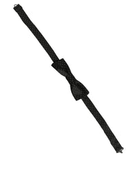 Dolce & Gabbana Dolce & Gabbana Black Diamond Pattern Adjustable Neck Papillon Bow Men's Tie