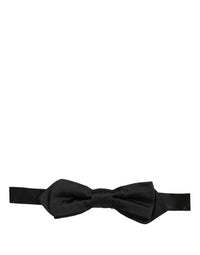 Dolce & Gabbana Dolce & Gabbana Men Black 100% Silk Adjustable Neck Papillon Bow Men's Tie