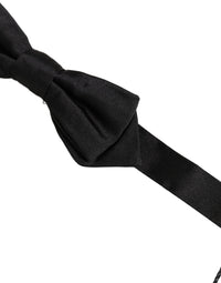 Dolce & Gabbana Dolce & Gabbana Men Black 100% Silk Adjustable Neck Papillon Bow Men's Tie