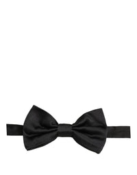 Dolce & Gabbana Dolce & Gabbana Men Black 100% Silk Adjustable Neck Papillon Bow Men's Tie