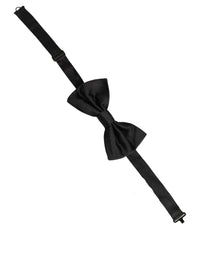 Dolce & Gabbana Dolce & Gabbana Men Black 100% Silk Adjustable Neck Papillon Bow Men's Tie