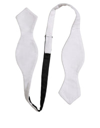 Dolce & Gabbana Dolce & Gabbana Men White 100% Silk Adjustable Neck Papillon Bow Men's Tie
