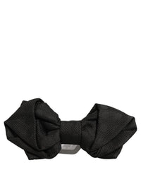 Dolce & Gabbana Dolce & Gabbana Men Black 100% Silk Adjustable Neck Papillon Bow Men's Tie