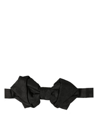 Dolce & Gabbana Dolce & Gabbana Men Black 100% Silk Adjustable Neck Papillon Bow Men's Tie