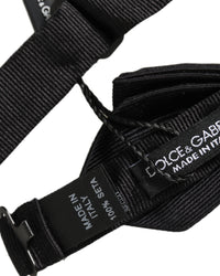 Dolce & Gabbana Dolce & Gabbana Men Black 100% Silk Adjustable Neck Papillon Bow Men's Tie