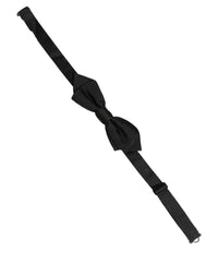 Dolce & Gabbana Dolce & Gabbana Men Black 100% Silk Adjustable Neck Papillon Bow Men's Tie