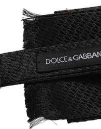 Dolce & Gabbana Dolce & Gabbana Men Black 100% SIlk Adjustable Neck Papillon Bow Men's Tie