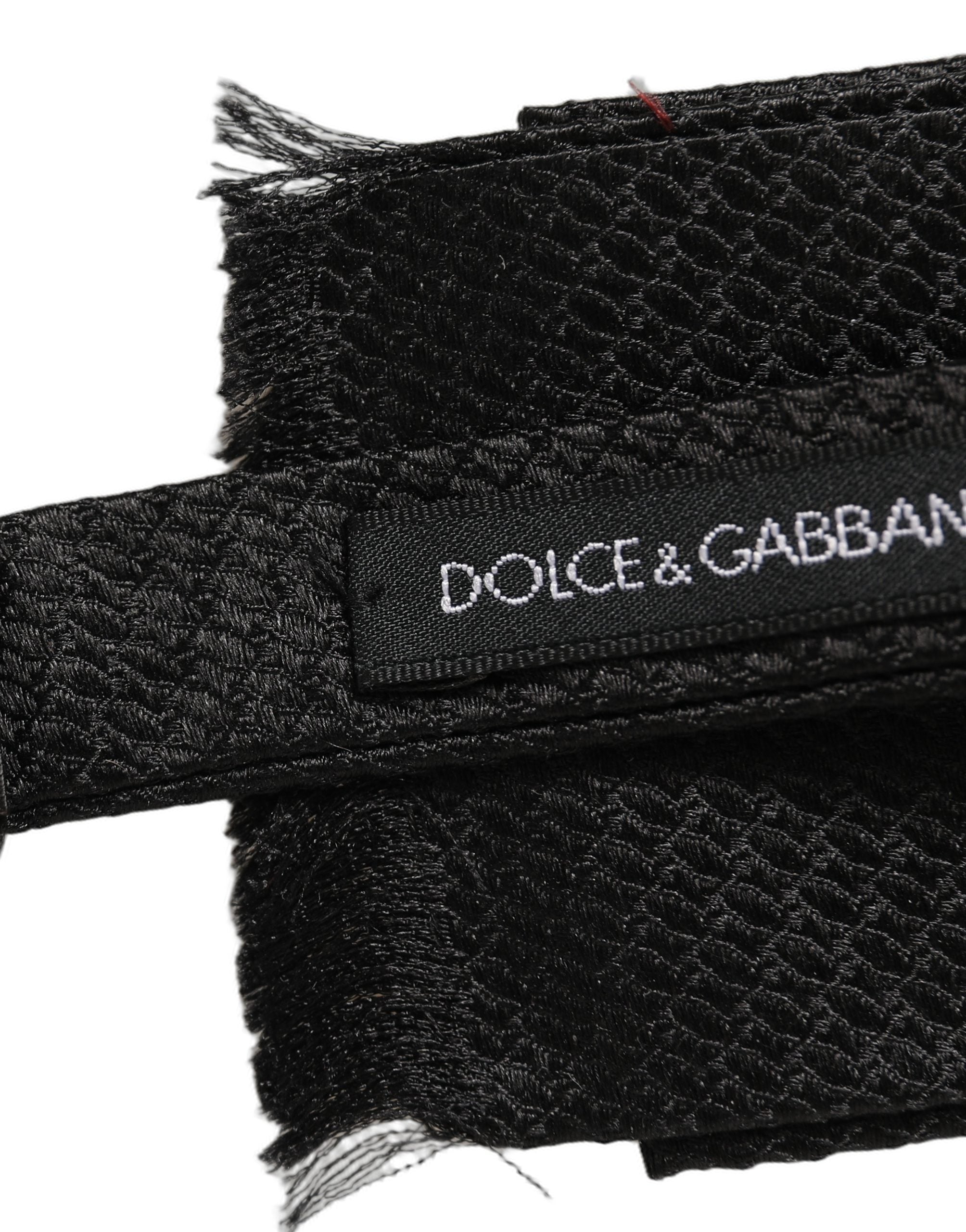 Dolce & Gabbana Dolce & Gabbana Men Black 100% SIlk Adjustable Neck Papillon Bow Men's Tie
