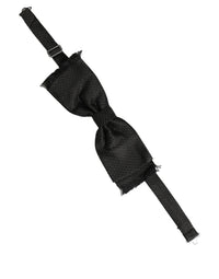 Dolce & Gabbana Dolce & Gabbana Men Black 100% SIlk Adjustable Neck Papillon Bow Men's Tie