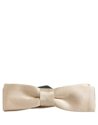 Dolce & Gabbana Dolce & Gabbana Men Beige 100% Silk Adjustable Neck Papillon Bow Men's Tie