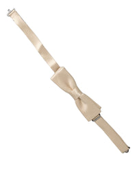 Dolce & Gabbana Dolce & Gabbana Men Beige 100% Silk Adjustable Neck Papillon Bow Men's Tie