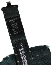 Dolce & Gabbana Dolce & Gabbana Men Green Patterned Adjustable Neck Papillon Bow Men's Tie